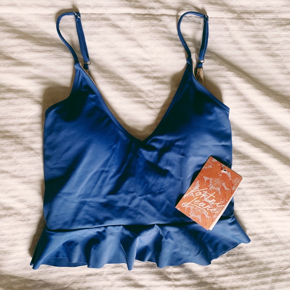 Kortni Jeane Scoop Back Swim Top NWT